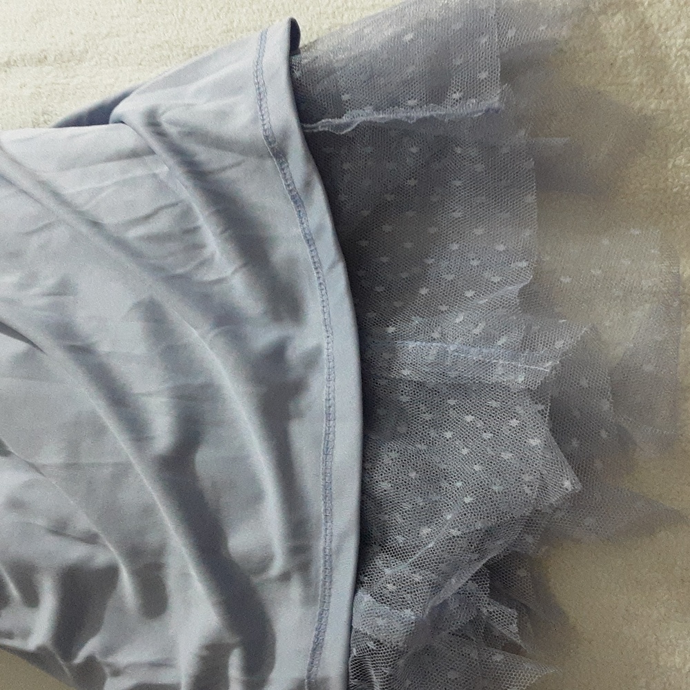 Cato Light Blue Layered Midi Skirt - Picture 6 of 6